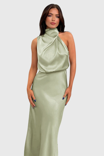 Ava™ | Glamourowy satynowy kombinezon