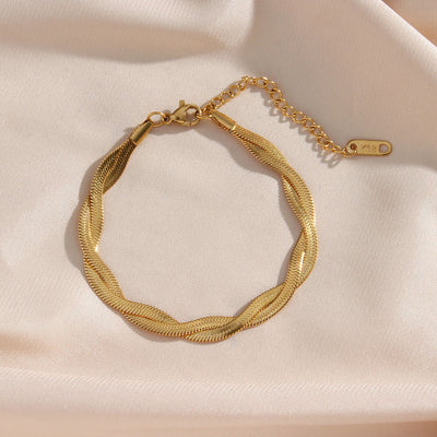 Madiorelle | Skręcana Bransoletka 18K Złoto