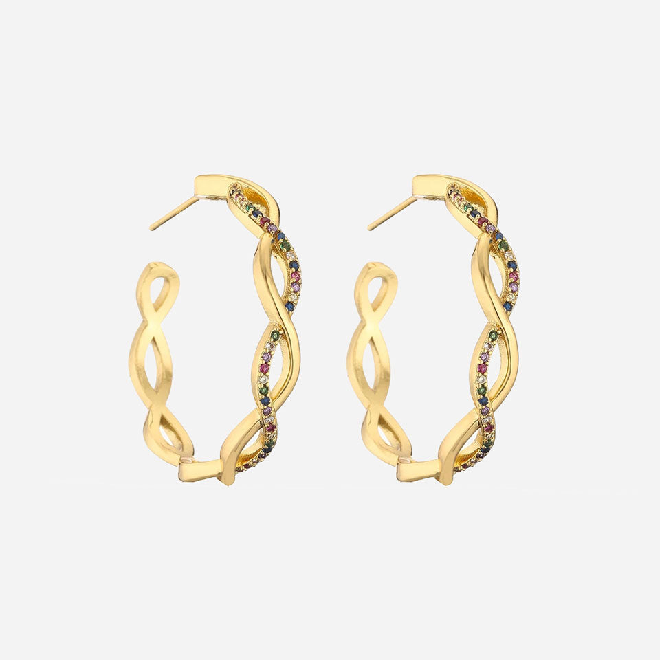 Julenyssa | Aalto Kolczyki 18K Złoto