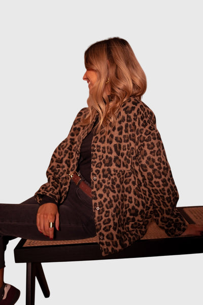 Elodie | Stylowa Kurtka w Print Lwa