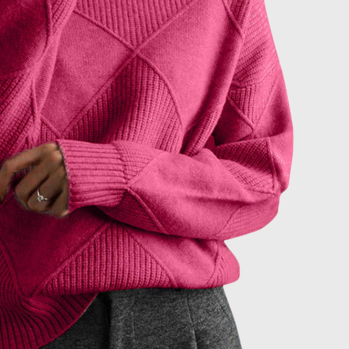 Angela™ - Sweter z wysokim kołnierzem