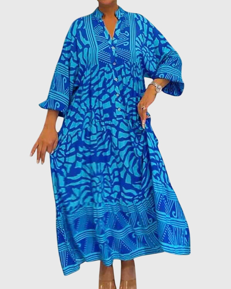 Mckinley™ | Maxi Sukienka z Eleganckim Wzorem