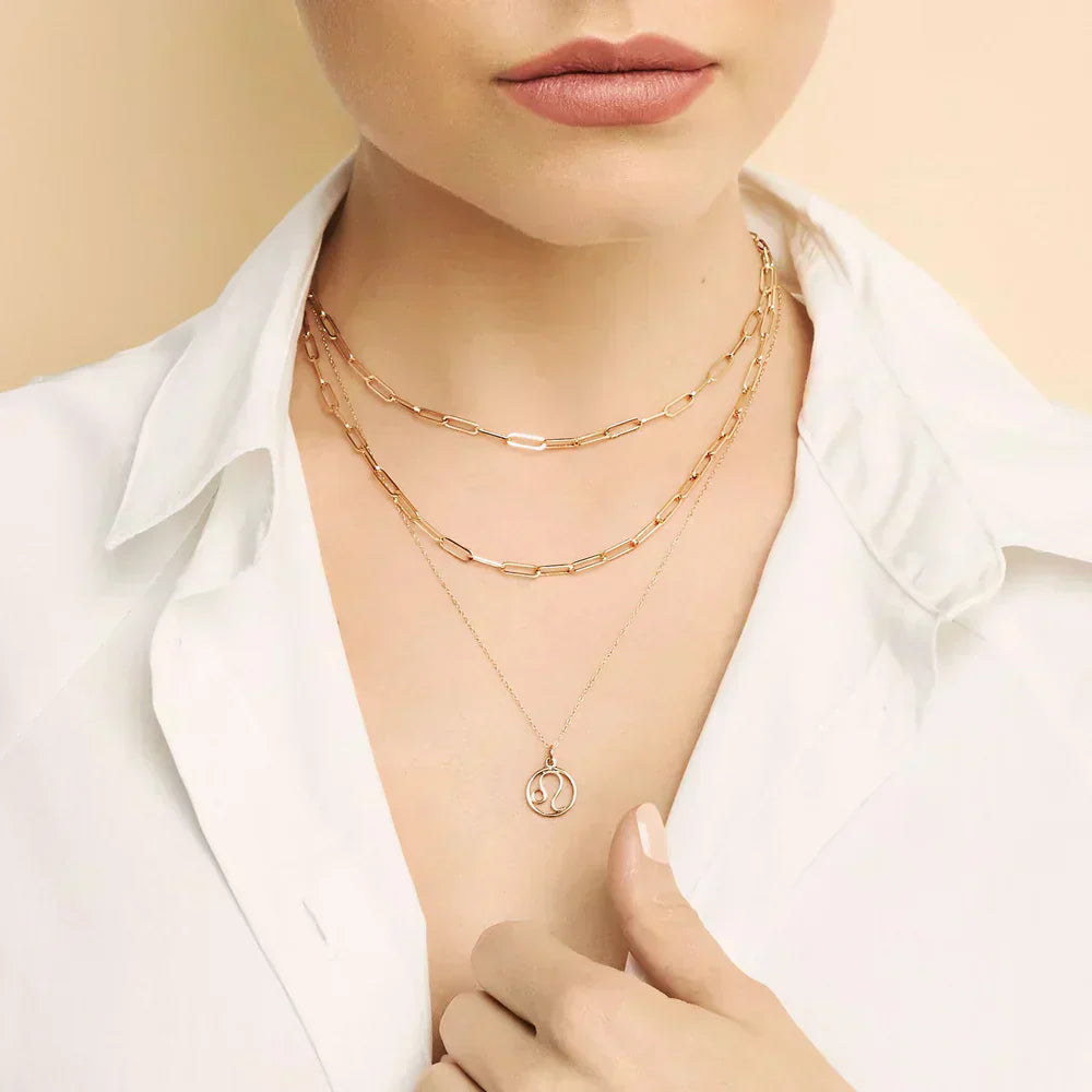 Rosalyette | Naszyjnik z Znakiem Zodiaku 18k Złoto